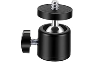 LUEDEN Tripod Mini Ball Head Mount 360 Degree Metal Ball Head Camera Mount Panoramic Tripod Mounts for Phone DSLR Cameras Tripods Monitor Monopods Light Stand - New Year Gifts