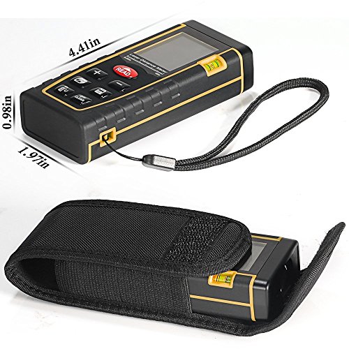 GrandBeing® Tragbare Laser entfernungsmesser , distanzmesser einfach und schnell messen, mit zwei AAA-Batterien, Handschlaufe und Fall tragen - 4