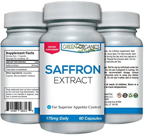 Premium Saffron Extract - Pure Maxium Strength Natural Mood Booster Stress Reliever Appetite Suppressor Regulates the Metabolism Effective For Weight Loss