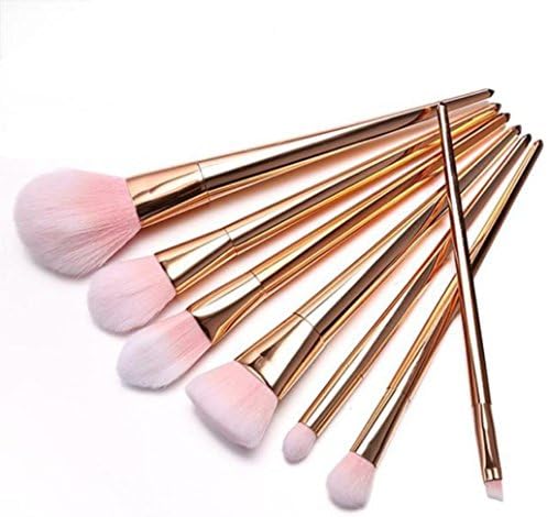 FORTAN 7pcs Set Professional Brush Set for Eyes and Cheeks Makeup Brushes Rose Gold