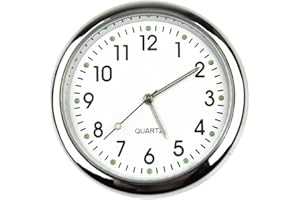 HpLive Aufklebbare Auto Uhr, Auto Leuchtend Quarzuhren Fahrzeug Instrumententafel Uhren Entlüftung Quarz Uhren Rund Analoger Quarz Automobil Uhren für Auto Innendekoration