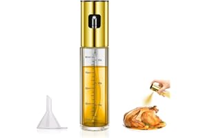 NOKDAL Öl Sprayer zum Kochen Ölsprühflasche Öl Sprüher Zerstäuber Oil Spray Bottle Glass Ölsprüher und Trichter Essig Spritzer Ölspender Öl Sprayflasche für Kochen BBQ Grillen Pasta Salate Backen