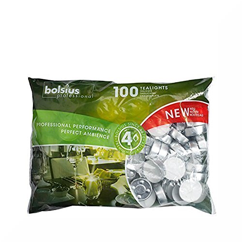 Preisvergleich Produktbild Bolsius Teelichter und kostenloses Geschenk, 4 hr bag of 100