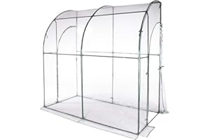 VERDELOOK | Serre murale à 2 portes en PVC transparent, 200x100x210 cm, pour la protection des plantes, le jardinage, résistante, ouverture par fermeture éclair, serre de terrasse