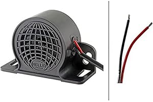 ‎HELLA HELLA Rückfahrwarner BM10 - 110dB(A) - Starkton - Gehäusefarbe: schwarz - geschraubt - Kabel: 200mm - Stecker: offene Kabelenden - Menge: 1 - 3SL 009 148-151