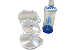 CURA FARMA ChamberNeb - Distanziatore per Inalatori Bambini, Adulti e Neonati - Camera Distanziatrice per Spray con Puff Predosati e Farmaci Asma, Adatta ad Uso Pediatrico - Kit con 3 Maschere