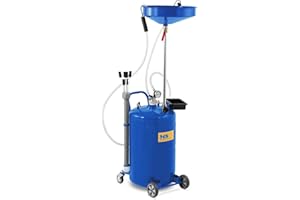 MSW MOTOR TECHNICS MSW Contenitore Olio Esaustro Mobile Vaschetta Olio Motore MSW-ODE-70 (70 l, Acciaio, PVC, 900-1450 mm)
