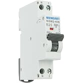 Wengart Miniature Circuit Breaker WGM2-40N, AC230V 25A 1P+N 6kA B-Char, Electrical Safety Switch for Home/Industry