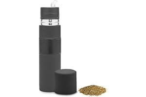 BALIBETOV - Nowość - Automate Ze Stali Nierdzewnej - Thermo, Mate Cup i Bombilla All In One - Nie Ma Potrzeby Uzupełniania Za Każdym Razem, Gdy Chcesz Pić (Czarny)