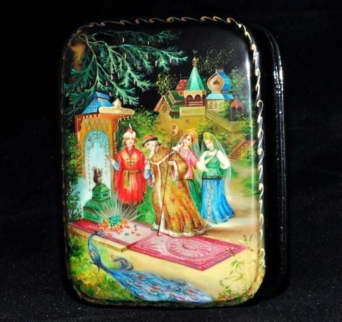 Fedoskino Lacquered Miniature Box, "Russian Fairy Tale" by Lacquer oxes