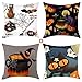 Produktbild Eternali Kissenbezug Hülle 8er Set Deko Zierkissenbezüge Hochwertige Qualität Kürbis Teufel Gedruckt Sofa Büro Wohnzimmer Schlafzimmer Terrasse Kissen SofaKissen DekoKissen