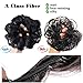 FESHFEN Scrunchy Scrunchie Hair Bun Updo Hairpiece Hair Ribbon Ponytail Extensions Hair Extensions Wavy Curly Messy Hair Bun Extensions Donut Hair Chignons Hair Piece Wig Light Auburn Hairpiece
