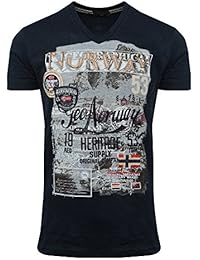 Camiseta Geographical Norway Azul Marino