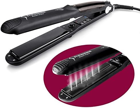 AKDibl Hair Straightener Hair Curler Dual Use Steam Curling Wand Ceramic Automatic Curling for All Hair Types