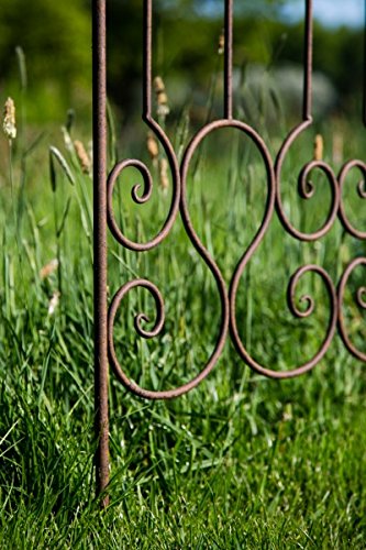 Steckzaun Höhe: 195cm Rost Breite: 80cm Rankhilfe Rankgerüst Rankgitter Metall - 8