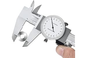 RCYF 0-150Mm Metric Gauge Measuring Tool Dial Vernier Caliper Shock-Proof Vernier Caliper 0.02Mm (TGBK150-0-150MM)