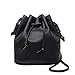 Produktbild Dragon868 Elegante Umhängetasche aus Leder Frauen Pure Farbe Schultertasche Messenger Bag Handtasche Satchel (Schwarz)