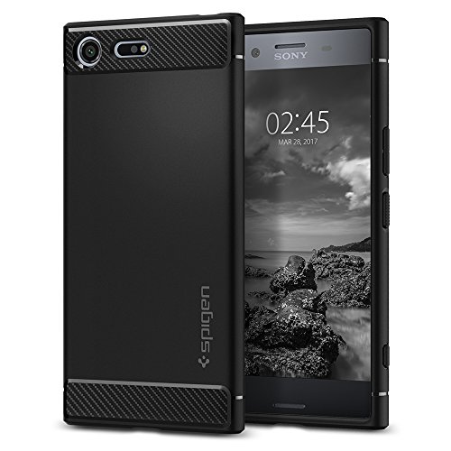Cover Xperia XZ Premium, Spigen [Rugged Armor] Impressionante Black [Design Meccanica Durevole] Massima Protezione Da Cadute e Urti - Custodia Cover Sony Xperia XZ Premium, Custodia XZ Premium, Xperia XZ Premium Cover - (G10CS21968)