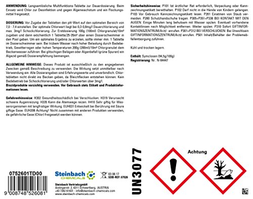 Steinbach Poolchemie, Quattrotabs 200 g organisch, weiß, 10x10x20 cm, 0752601 - 4