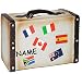 Produktbild große Spardose - " Reisekoffer / Reisekasse " - incl. Name - stabile Sparbüchse - aus Kunstharz - Sparschwein lustig witzig Flugreise / Schifffahrt - Kreuzfahrt / Reise - Koffer & Tasche - Gepäck - Urlaub / Reisen