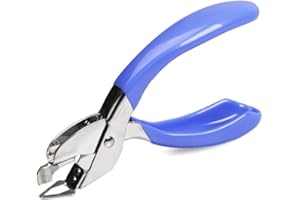 Sinzau Heftklammerentferner, Büroheftklammerziehwerkzeug, handgehaltener Komfort, Blau