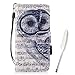 Produktbild iPhone X Case, Edaroo Lederhülle für iPhone 10, Bunt Elegante Vintage Musiknoten Eule Muster PU Ledertasche Handytasche Brieftasche Bookstyle Folio Klapphülle Schutzhülle Handyhülle Tasche Wallet Magnetverschluss Magnetic Flip Case mit Standfunktion & Kartenfächer Lanyard Strap Kunstleder Hülle Cover für 5.8" iPhone X /iPhone 10 2017 Release