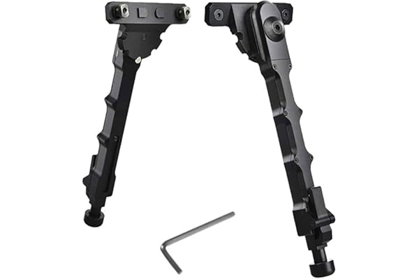 Ensemble 2pcs Metal Bipod Two Twoged Stand Split Designing Conceping Rapide Portabilité Facile sur Les Terrains