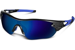 BEACOOL Occhiali da Sole Sportivi Polarizzati Uomo Donna Adolescente Ciclismo Baseball Militare Running Driving Pesca Golf Motocicletta Tac UV400