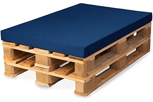 ‎TEXDEKO TexDeko Palettenkissen, Palettenpolster 120x80x12cm für Europalette Dunkelblau