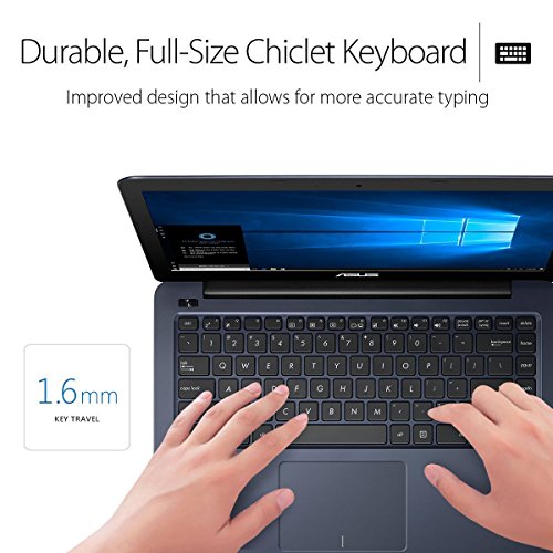ASUS VivoBook L402NA-GA042TS 14 1 inch HD Notebook Pre-Installed with Microsoft Office 365  Intel Dual-Core Celeron N3350 Processor  4 GB RAM  32 GB e