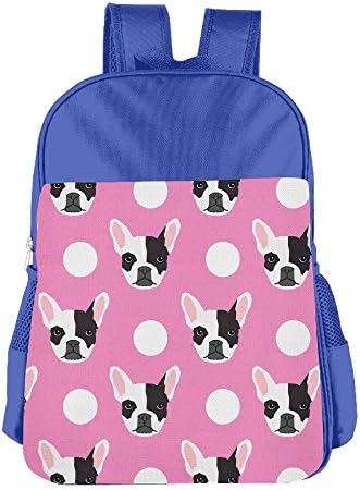 Kids Boston Terrier Dog Cute School Lunch Bag Bookbag Boys/Girls for 4-15 Years Old Pink