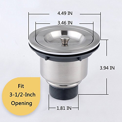 ackmond Spüle Sieb, Küche Spüle Sieb mit herausnehmbarem Tief Abfallkorb, Ablauf Sieb Montage, Edelstahl - 3