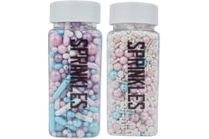 MakeSomeSweets Set di Decorazioni per Torte - BARBIE CAKE & UNICORN SWEETS Premium Commestibile Sprinkles - Vegano, senza olio di palma, 2 x 100g
