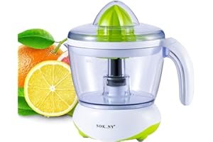‎SOKANY SOKANY Elektrische Zitruspresse mit 2 Drehrichtungen Orangenpresse Saftpresse Fruchtpresse (Grün 0,7L)