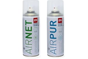 CH Quimica Pack AIRNET + AIRPUR Spray Limpia y Elimina olores Aire Acondicionado 400 ml