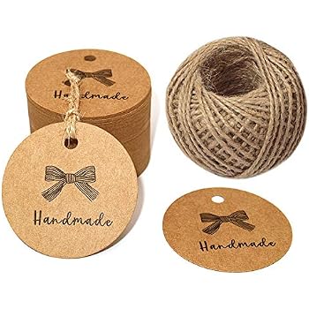 Etichette Regalo In Carta Bianca 3x5 Cm - Ciondoli Portanome Per Confezioni Regalo