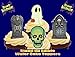 Produktbild Halloween RIP Grabsteine Ghost Schädel Mix - Witzige Neuheit PREMIUM AUFRECHTSTÄNDER Essbare Wafer Papier Kuchen Spitzenwerken Deko