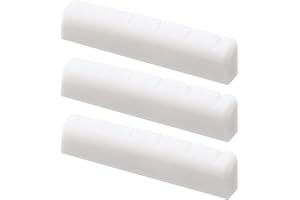 ECSING Siodełko z bielonej kości kompatybilne z USA Les Paul kompatybilne z Epiphone Les Paul gitara elektryczna górne siodełko 44,07 x 4,98 x 9,30 mm