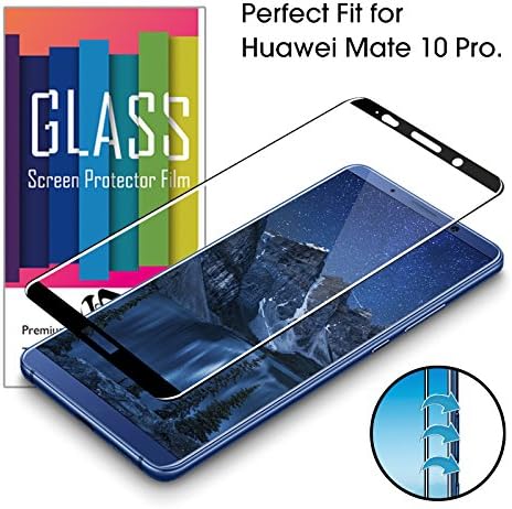 Huawei Mate 10 Pro Screen Protector Flat Full Coverage,AKPATI 9H HD Clear Privacy Tempered Glass Screen Protector for Mate 10 Pro Phone[Case Friendly][Scratch Resistant][Anti Glare|Fingerprint]- Black