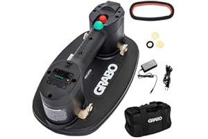KLENBO Nemo GRABO PRO-Lifter elektrischer Saugnapf Mit digitaler Anzeige der automatischen Ein-/Ausschaltfunktion der Pumpe für Holz, Trockenbau, Granit, Glas, Fliesen, Porzellan (grabo pro)