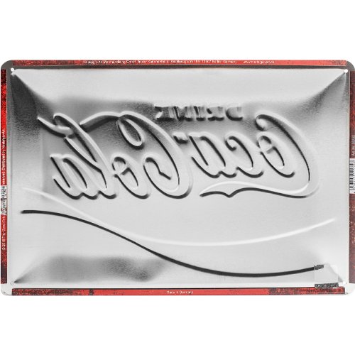Nostalgic-Art 22235 Coca-Cola-Logo Wave Blechschild, 20 x 30 cm, rot - 3