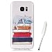 Produktbild Galaxy S7 Edge Silikonhülle, Galaxy S7 Edge Hülle mit Lustig Buch Kat Muster, Edaroo Comic Katze Blumen Tier Bunt Farbig Entwurf Ultraslim Dünn Transparent Durchsichtig Klar Soft Weich TPU Gel Silikon Handyhülle Bückseite Schutzhülle Schutz Case Cover für Samsung Galaxy S7 Edge