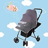 Yosoo Multifunktionale Universal 150*120cm Baby Cart Voll Abdeckung Moskitonetz Baby Moskitonetz Reise Insekt Geflechte Mosquito Insekt Biene Net Passend für die Meisten Kinderwagen, Elastischen Design Weiß - 6
