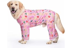 BLUE DREAM ISLAND Vêtements pour chiens de taille moyenne et grande taille, vêtement anti-poils pour chien, combinaison à quatre pattes avec protection solaire rafraîchissante pour animaux de compagnie, chemise pour
