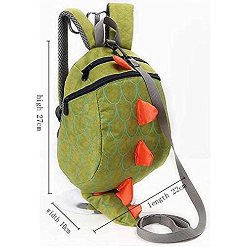 Mignon Sac à Dos Pour Enfants en Dinosaure Pour Enfants Sac Anti-sac (vert)