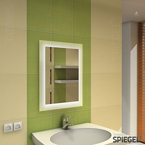 Badezimmerspiegel Wandspiegel LED beleuchtet „Vittorio“ 50 x 66 cm - 3