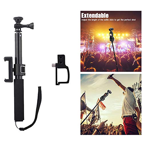Preisvergleich Produktbild FUGL Tragbare Verlängerungsstange für Selfie-Stick, Schnellwechselteil, schwarz, praktisch für Osmo Pocket