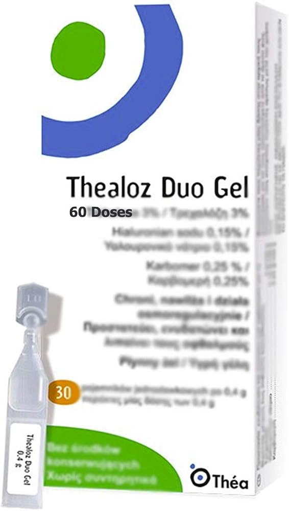 THEALOZ Duo Jel 60doses x 0,4ml (2packs) Damla. İtalya'da üretilmiştir. Lehçe Dağıtımı, Lehçe Dili.