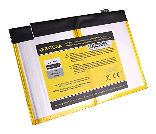 Preisvergleich Produktbild PATONA Akku kompatibel mit iPad Air 2 - Accu 7340mAh