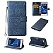 Produktbild BestCatgift Galaxy J5 (6) Wallet Hülle, [Embossed Elephants] Magnetic Protective PU Leather Flip Folio Cover für Samsung J5/J5 Duos 2016 SM-J510 - Blue